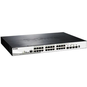 D-Link DGS-1510-28XMP 28-Port Gigabit L2/3 Managed PoE+ Switch, 4 10GbE SFP+ slots, supports stacking